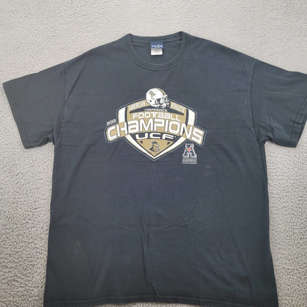 2013 UCF Champions Shirt Mens XL Black NCAA Football Graphic Tee Crew Neck